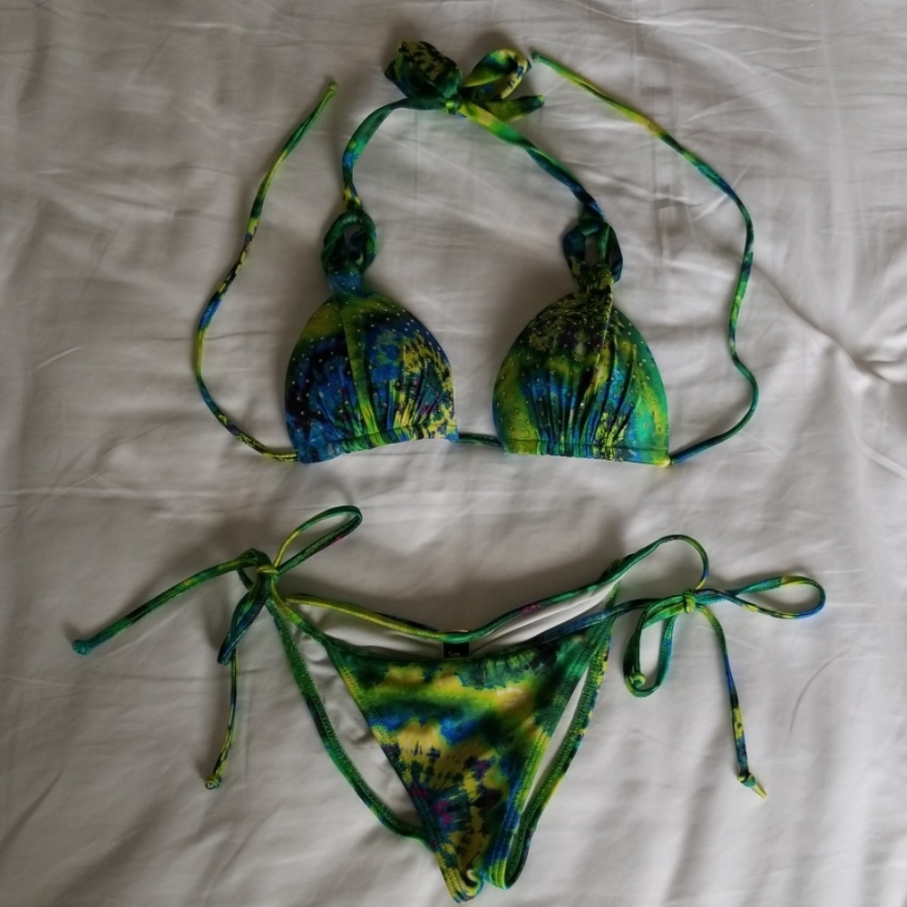 Sexy Luli Fama Scrunch Butt Tie Side Bikini XS